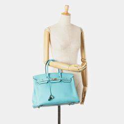 مملوكة مسبقًا Hermes Blue Togo Birkin Retourne 35