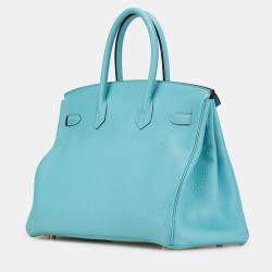 مملوكة مسبقًا Hermes Blue Togo Birkin Retourne 35