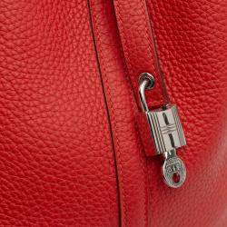 مملوكة مسبقًا Hermes Red Clemence Picotin Lock 22