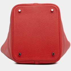 مملوكة مسبقًا Hermes Red Clemence Picotin Lock 22