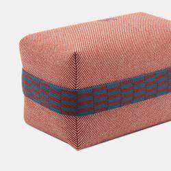 مملوكة مسبقًا حقيبة هيرمس \"برايد أ براك ه نات\" صوف أحمر أزرق كبير