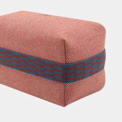 مملوكة مسبقًا حقيبة هيرمس \"برايد أ براك ه نات\" صوف أحمر أزرق كبير