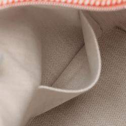 مملوكة مسبقًا حقيبة هيرمس \"برايد أ براك ه نات\" صوف أحمر أزرق كبير