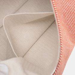 مملوكة مسبقًا حقيبة هيرمس \"برايد أ براك ه نات\" صوف أحمر أزرق كبير