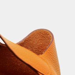 مملوكة مسبقًا حقيبة هيرمس بيكوتين 18 كليمونس برتقالي