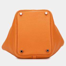 مملوكة مسبقًا حقيبة هيرمس بيكوتين 18 كليمونس برتقالي