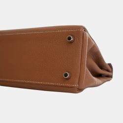 Pre Owned Hermes Brown Togo Kelly II Retourne 25
