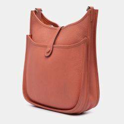 Pre Owned Hermes Pink Red Clemence Evelyne III 29