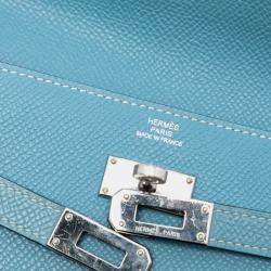 مملوكة مسبقًا Hermes Blue Epsom Kelly To Go Wallet