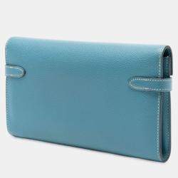 مملوكة مسبقًا Hermes Blue Epsom Kelly To Go Wallet