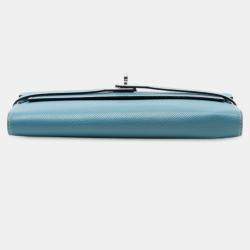 مملوكة مسبقًا Hermes Blue Epsom Kelly To Go Wallet