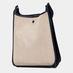 Pre Owned هيرمس أزرق بني تويلي إتش وبارينيا فيسبا صغيرة