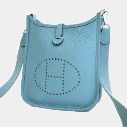 Pre Owned Hermes Blue Clemence Evelyne TPM 16