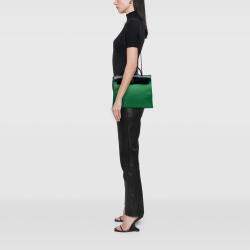 Pre Owned Hermes Blue Green Toile Herbag Zip 31