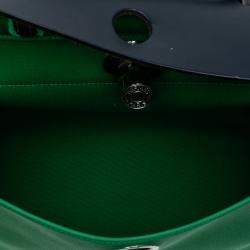 Pre Owned Hermes Blue Green Toile Herbag Zip 31