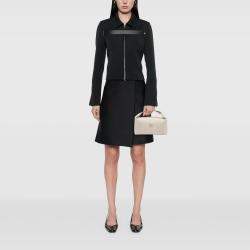 Pre Owned حافظة هيرمس بنية كبيرة من الصوف أو كاري بريد أ براك