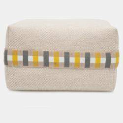 Pre Owned حافظة هيرمس بنية كبيرة من الصوف أو كاري بريد أ براك