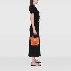 Pre Owned حقيبة هيرمس بيكوتين لوك 22 بلونين برتقالي وأحمر جلد كليمنس وسوفت