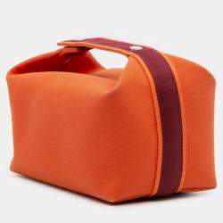 مملوكة مسبقًا حافظة هيرمس برود أ ي برك تويلي برتقالي أحمر كبير