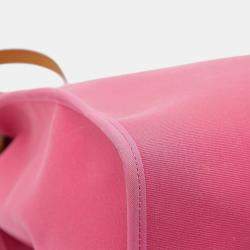 مملوكة مسبقًا حقيبة هيرمس هيرباج زيب 39 قماش بني وردي