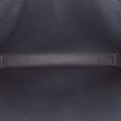 Pre Owned Hermes Blue Evergrain Kelly Depeches Pouch 25