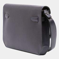 Pre Owned Hermes Blue Evergrain Kelly Depeches Pouch 25