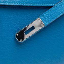 Pre Owned Hermes Blue Togo Kelly II Retourne 32