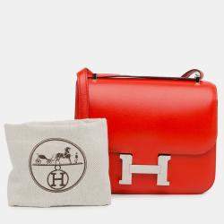 مملوكة مسبقًا Hermes Red Mini Tadelakt Constance 18