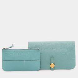 مملوكة مسبقًا Hermes Blue Togo Dogon Duo Wallet GM