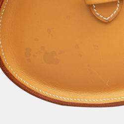 Pre Owned حقيبة هيرمس ساك دوريمي 33 دنيم وجلد عجل أزرق بني