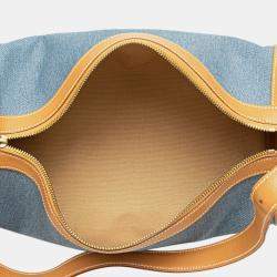 Pre Owned حقيبة هيرمس ساك دوريمي 33 دنيم وجلد عجل أزرق بني