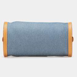 Pre Owned حقيبة هيرمس ساك دوريمي 33 دنيم وجلد عجل أزرق بني