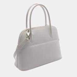 Pre Owned Hermes White Epsom Bolide 27