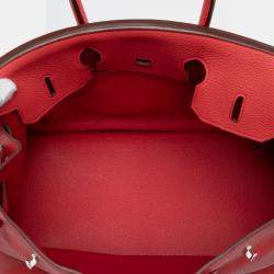 Pre Owned حقيبة هيرمس بيركين ريتورن توغو أحمر 35