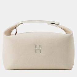 مملوكة مسبقًا Hermes Beige Large Toile Bride A Brac Case