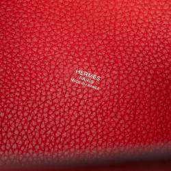 Pre Owned Hermes Red Clemence Picotin Lock 22