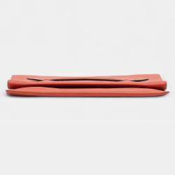 Pre Owned حقيبة كلتش بلابلَت إفركلر حمراء من هيرمس