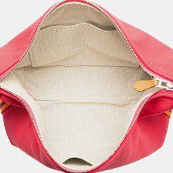 Pre Owned Hermes Pink Red Small Toile Bride A Brac Case
