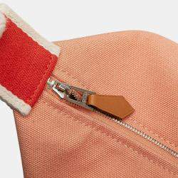 Pre Owned حقيبة هيرمس برايد-أ-براق قماش وردي سلمون صغير