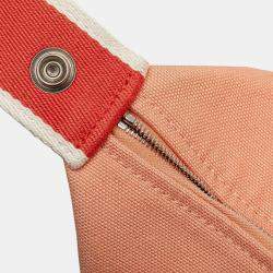 Pre Owned حقيبة هيرمس برايد-أ-براق قماش وردي سلمون صغير