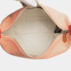 Pre Owned حقيبة هيرمس برايد-أ-براق قماش وردي سلمون صغير