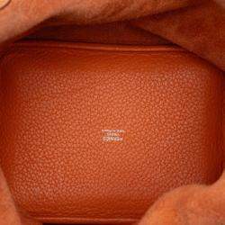 Pre Owned Hermes Orange Clemence Picotin Lock 18