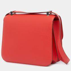 Pre Owned حقيبة هيرمس كونستانس 24 إبسوم برتقالي داكن