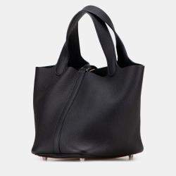 Pre Owned Hermes Black Clemence Picotin Lock 18