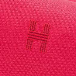 Pre Owned Hermes Pink Hermes Dark Pink Large Toile Bride A Brac Case
