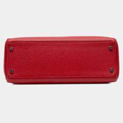 Pre Owned حقيبة هيرمس كيلي توغو روج كاساك ريتورني 32