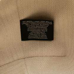 Pre Owned حافظة هيرمس عروس-أ-براك أو كارير صوف بيج فاتح صغير