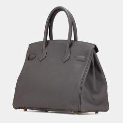 مملوكة مسبقًا حقيبة هيرمس بيركن ريترونيي توغو رمادي 30