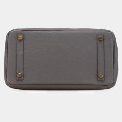 مملوكة مسبقًا حقيبة هيرمس بيركن ريترونيي توغو رمادي 30