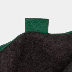 Pre Owned Hermes Green Grey Epsom and Felt Toodoo 37